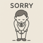 男性が謝っている画像