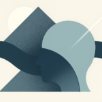 行動停止の構造を象徴する抽象的な幾何学デザイン。複数のレイヤーが重なり、認知ノイズ・情動反応・環境トリガーが干渉する状態を視覚的に示したミニマルな構図。